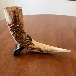 Decorative Ceramic Viking Style Drinking Horn
